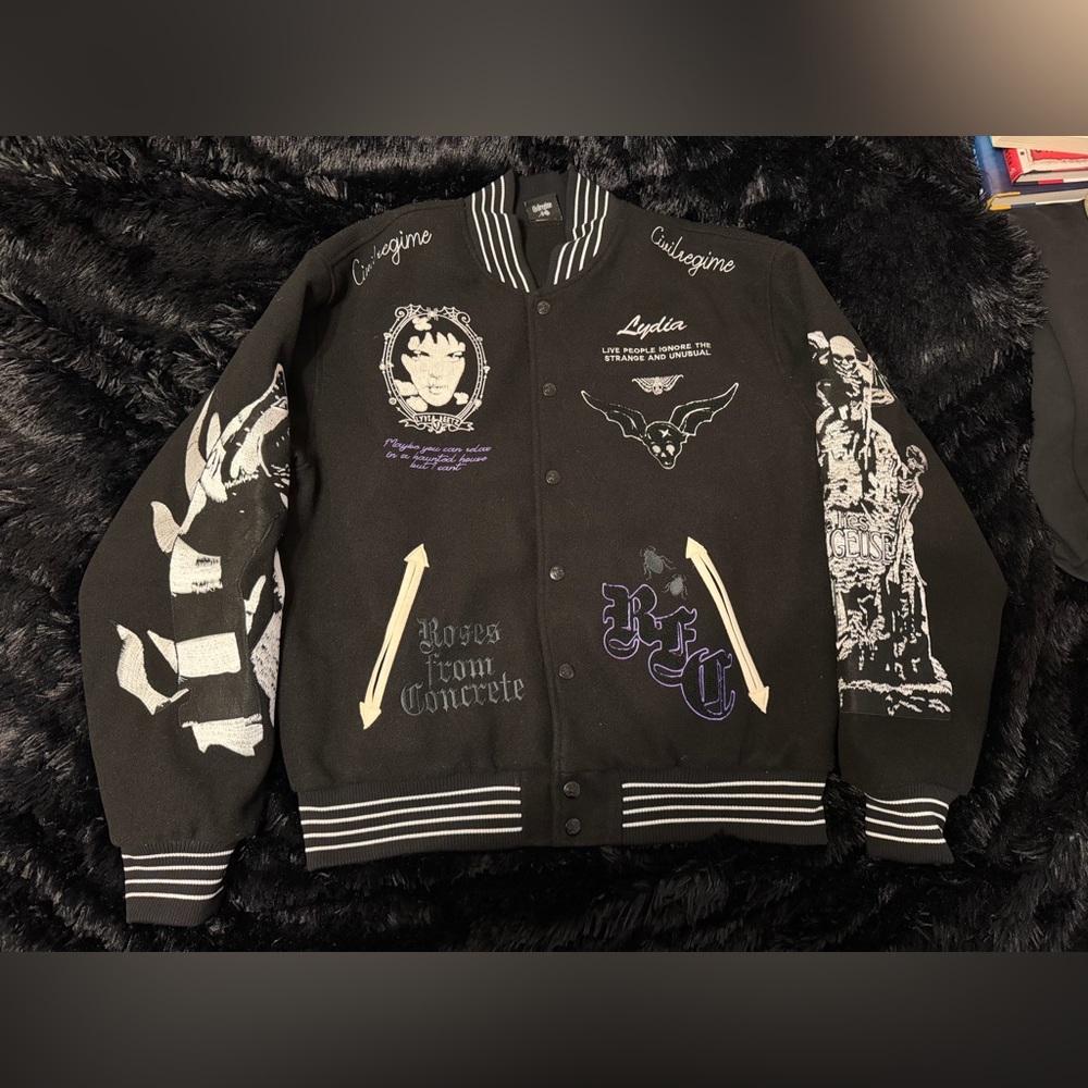 Civil Regime x Beetlejuice varsity jacket men’s XXL new without tags